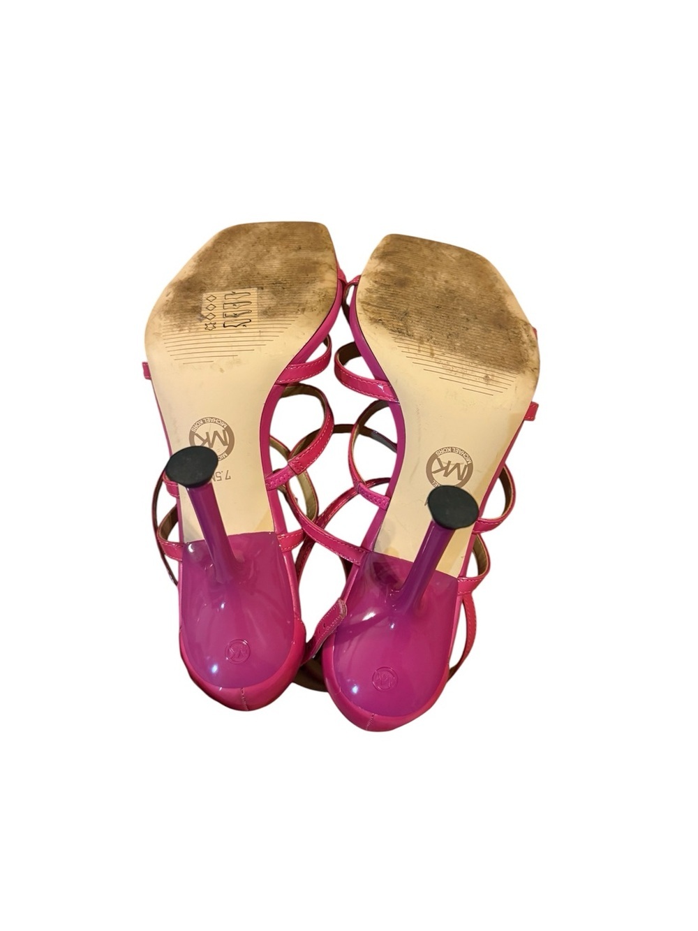 Michael Kors Hot Pink Strappy Lace-Up Heels - Picture 6 of 7